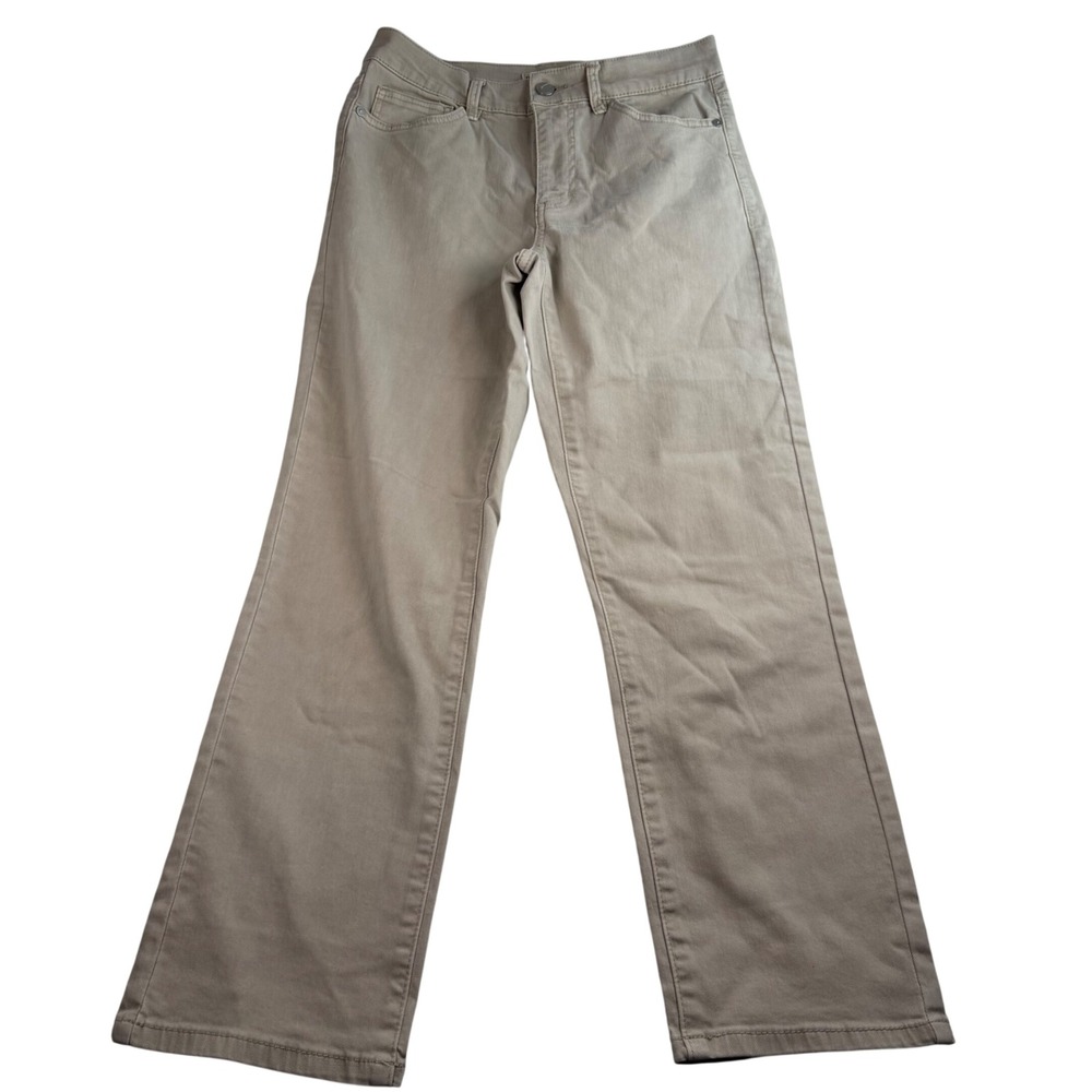 BlankNYC Khaki Tan Straight Leg Pants Womens Size 4 Mid Rise Stretch Cotton